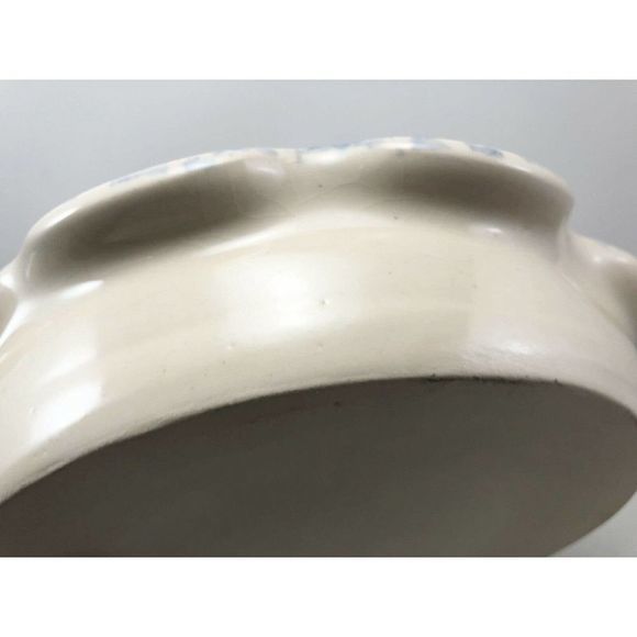 Vintage 1994 Ellis Pottery Pie Plate 8.5" Ceramic Angel Heart Fluted Marshall TX - Picture 7 of 8